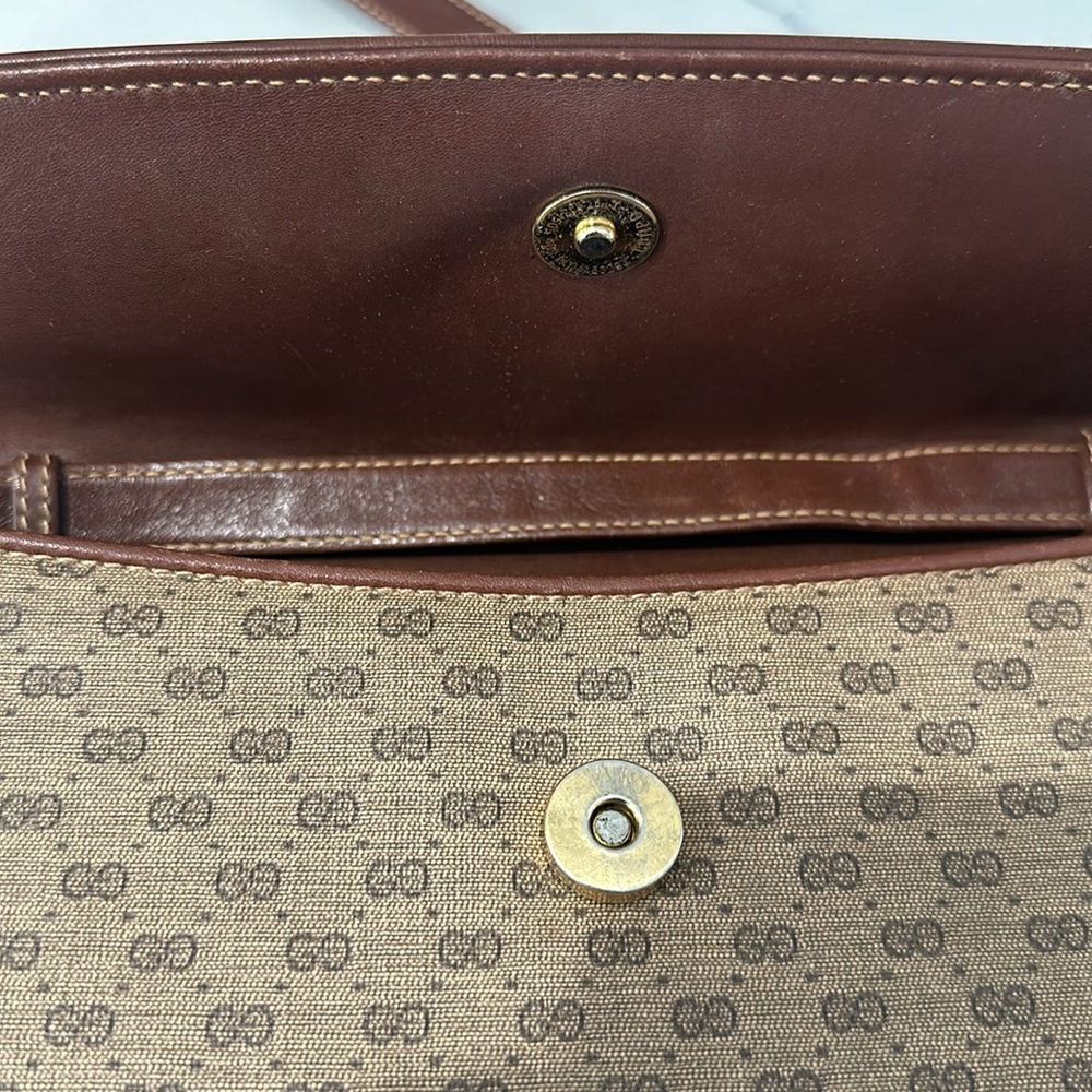 Gucci micro gg web brown vintage authentic crossbody